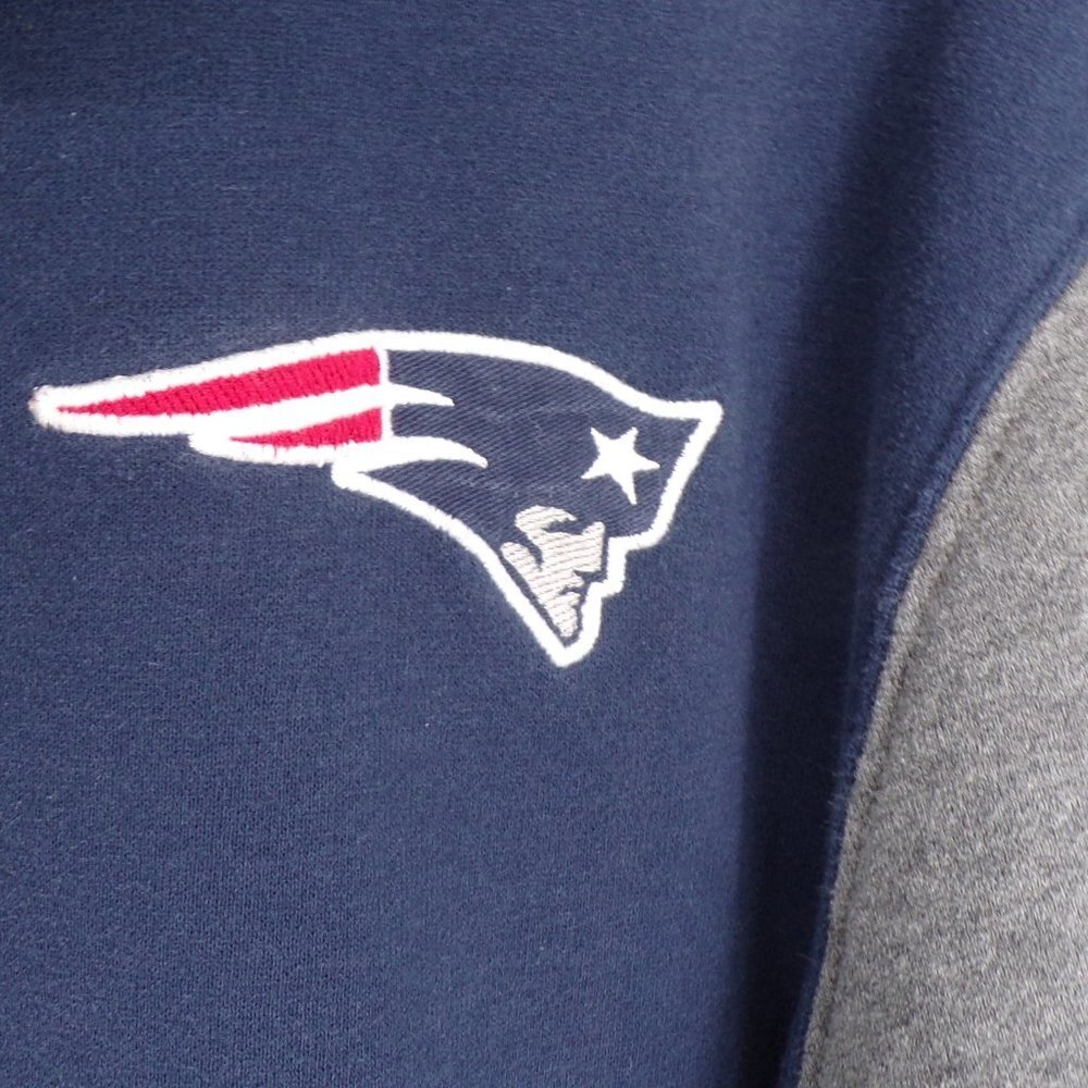 47 New England Patriots Pullover Zip Neck Cotton Sweat Jacket - X-Large - Picture 3 of 9
